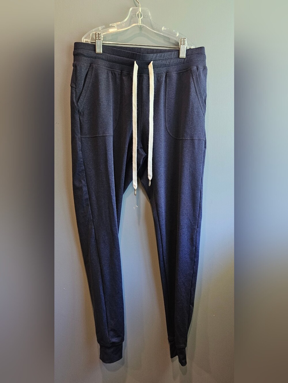 ZYIA Navy Track Joggers with White Drawstring